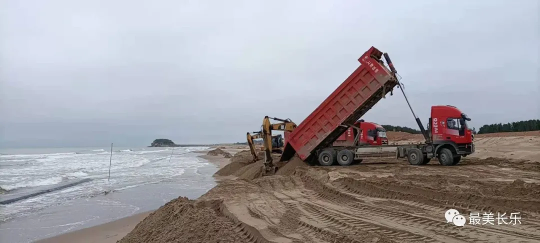 长乐机场北侧海滩修复加速推进预计本月下旬完成补沙工作